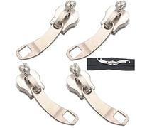 Fopytu Zipper Pull Tabs, 2 Pairs 8 Zipper Pull Metal Zipper Slider Zipper Head Diy Clothes Bag Suitcase Accessories for Zipper Repair