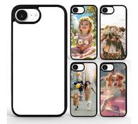 FOQENCCI 5 Piece Phone Case Compatible with iPhone 16e Sublimation Case with Blank Printable DIY Aluminum Hard PC Anti-Slip Bumper Protective Phone Cover Slim Fit Black