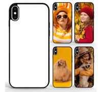 FOQENCCI 5PCS Compatible with iPhone XS Sublimation Case Blank Heat Press DIY Customize Phone Case for iPhone X Soft Rubber Anti Slip Anti-Scratch Protective Phone Cover for iPhone XS/X Black
