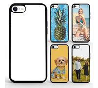 FOQENCCI 5PCS iPhone SE(2nd&3rd) & 7/8 Case - Sublimation Blank DIY Heat Press Soft TPU + Hard Aluminum Shockproof Protective Cover