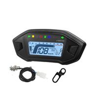 For 1,2,4 Cylinder Motorcycle Universal Adjustable Speedometer 10000RPM 7 Colors Digital Odemeter Tachometer Odometer(Type A)