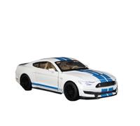 For 1:32 Ford Shelby GT350 Alloy Car Model Ornaments Sound And Light Pull Back Toy Car Door Can Be Opened(White)