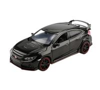 For 1:32 Honda Civic Type-R Model Car Die-cast Zinc Alloy Sound And Light Pull Back Car Collection Display(Black)
