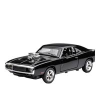 For 1:32 Scale CHARGER 1970 Alloy Die-cast Model Car Pull Back Mini Vehicle Toy Car Model Collection(Black)