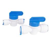 for 1/4" 3/8" OD Tube Pushfit Equal Ball Valve Connector Fitting Aquarium Reverse Osmosis RO Water Dispenser(3/8")