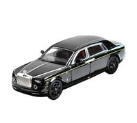 For 1:64 Rolls-Royce Phantom Model Car Toy Zinc Alloy Die-cast Miniature Car Interior Ornaments(Black)