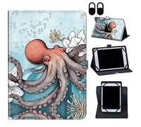 for 10.36 inch TCL Tab Pro 5G 9198S/TCL TABMAX 10.4 9296Q,360 Degree Rotating Stand and Magnetic Closure Case for 10.36" TCL Tab Pro 5G TCL-9198S/TCL TABMAX 10.4 9296Q,Octopus Marine Life