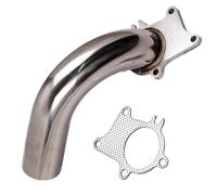 For 10“ LONG T3/T4 5 BOLT TURBO DOWNPIPE 90 DEGREE WITH GASKET WEFOLCC