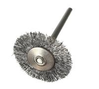 For 10 Pcs Stainless Steel Wire Brushes Disc Brush Round Brush 25mm Diameter For Dremel