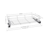 (for 1000mm unit) Pull out Cabinet Wire Baskets Soft Close Runners