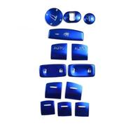 For 11Th Gen For Civic 2022 Car Button Window Glass Lift Switch Button Cover Trim Sticker Accessories Window Control Button(Blue)