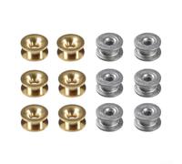 For 12-Pack Decorative Trimmer Head Hole Sleeves, Heavy Duty Brass and Aluminum Eyelets Compatible with 2-Row Grass Trimmers, Essential Lawn Mower Replacement Parts