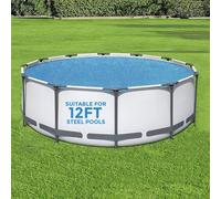 (FOR 12FT STEEL POOL) Solar Pool Cover for 8, 10, 12 & 15ft Inflatable Fast Set Paddling Swimming Pool