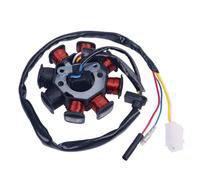 For 139QMB 139QMA Glixal GY6 49cc 50cc 8-coil Magneto Alternator Stator Scooter Moped Engine (Dual Ignition Coils)