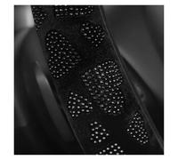 For 14-15 Inch Women Velvet Studded Faux Diamond Heart Flash Car Accessories Without Inner Ring Steering Wheel Cover Steering Wheel Cover(Black white)