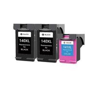 For 140XL 141XL Ink Cartridge .Compatible With HP Photosmart C4583 C4283 C4483 C5283 Printer(2BK 1C)