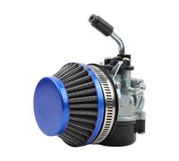 For 19mm 2-stroke 47cc 49CC Motorcycle Carburetor Carb Air Filter Manifold Assembly Motorcycle Carburetor(Blue)