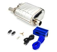 FOR 2" 2.5" 3'' Inch Exhaust Muffler With Dump Valve Electric Exhaust Cutout Remote Control Set Or OBD Control Car Exhaust Tip (76MM Left with Pump)
