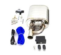 For 2" 2.5" 3'' Inch Exhaust Muffler With Dump Valve Stainless Steel Electric Cutout Remote Control Set Or OBD Car Tail Throat Exhaust Pipe(76MM R with control)