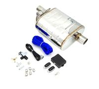 For 2" 2.5" 3'' Inch Exhaust Muffler With Dump Valve Stainless Steel Electric Cutout Remote Control Set Or OBD Car Tail Throat Exhaust Pipe(51MM Left andcontrol)