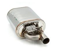 For 2" 2.5" 3'' Inch Exhaust Muffler With Dump Valve Stainless Steel Electric Cutout Remote Control Set Or OBD Car Tail Throat Exhaust Pipe(63MM muffler Left)