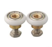 For 2 Shower Door Rollers with Nylon Wheels Compatible with Various Glass Thickness and Hole Sizes (20mm)