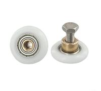 For 2 Shower Door Rollers with Nylon Wheels Compatible with Various Glass Thickness and Hole Sizes (25mm)