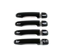 For 2016-2021 Land Cruiser Single Hole Door Handle Protective Cover & Exterior Bowl Trim Accessories(Bright black)