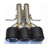 For 2019 Tenth Generation For Civic Gasoline Engine Versions Burnt Blue Exhaust Pipes With Three Outlets Exhaust Tip(Black a)