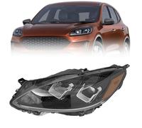 For 2020 2021 2022 Ford Escape S/SE Headlight Assembly - Halogen Headlamp, Left Driver Side, Black Housing, Clear Lens, w/o DRL, OE LJ6Z13008B(12V)