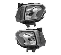 For 2020 2021 Kia Soul Halogen Driver and Passenger Side Headlights Headlamps Assembly Replacement Chrome Housing Clear Lens