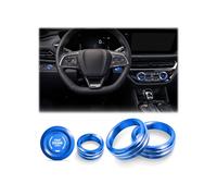 for 2024 2025 2026 Buick Envista Accessories - DvlynAuroa 5-Piece Aluminum Alloy Knob Cover Trim Kit (Blue) Fit Push Start/AC/Headlight Switch, Interior Upgrade, Knob Protection & Tool-Free Install