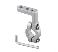 For 22mm Handlebar Mirror Mount for Motorcycles Premium Aluminum Construction (Silver)