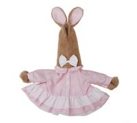 For 23-inch Goose Statue Easter Outfit with Egg Skirt and Bunny Hat for Porch Patio Outdoor Spring Decoration (A)