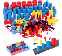 For 250pcs 8 Sizes Silicone Cone Plug Kit Powder Coating Kit Air Conditioner Drain Cone Plug For