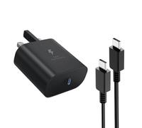 For 25W Samsung Super Fast Charger, USB C Charger Plug and 1M Cable Type C Compatible for Galaxy S25/S24/S23/S22/S21/S20/A17/A16/A15/A14/A32/A33/A34/A35/A36/A56/A55A/54/A53/A52 (Pack of 1)