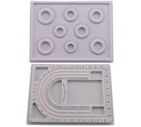 For 2pcs Bead Design Board Bracelet Design Board Flocked Bead Board Necklace Beading Jewelry Organiz