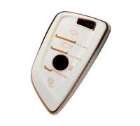 For 3 5 7 Series X1 X3 X4 X5 X6 F15 F16 F48 G30 G11 Car Key Case Cover Shell Fob Car Key Fob(White Gold)