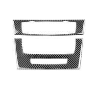 for 3 E90 E92 2005-2012 Car CD Air Conditioning Control Panel Cover Sticker Trim Carbon Fiber Auto Parts(Type A)