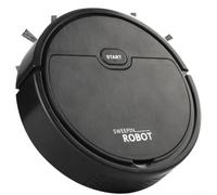 For 3-in-1 Smart Robot Vacuum Cleaner with Sweeping Mopping Suction Slim 5.5cm Body Auto Obstacle Detection 60 Minutes Runtime for Hard Floors White(Black)