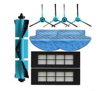 For 3090 Robot Vacuum For Spare Parts Set with Main Roller Brush, Side Brushes, Washable Mop Cloths and Water Tank for Deep Cleaning