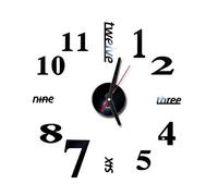 For 3d Diy Wall Clock Modern Design Large Acrylic Clocks Home Sticker Room Decor Clock On The