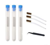 For 3D Printer Nozzle Cleaning Kit Includes 30 Pcs 0.4mm Cleaning Needles Tweezers and Dual Material Brushes
