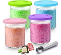 For 4 Pack Ninja Creami Deluxe Pints for NC500 NC501UK Series 24oz Ninja Ice Cream Maker Deluxe Tubes BPA Free Dishwasher Safe, Ninja Creami Accessories