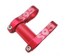 For 412 and For P8 Folding Bike Adjustable Double Riser Handlebar Stem Folding Bike Stem CNC Aluminum Alloy Lightweight 95g for 25 4mm Handlebars (red)