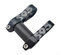 For 412 and For P8 Folding Bike Adjustable Double Riser Handlebar Stem Folding Bike Stem CNC Aluminum Alloy Lightweight 95g for 25 4mm Handlebars (black)