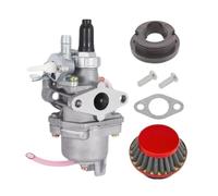 For 43cc 47cc 49cc Engine ATV Dirt Pocket Bike Go Kart 2 Stroke Carburetor With Steel Filter Inlet Pipe
