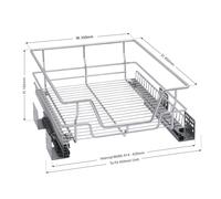 (for 450mm unit) Pull out Cabinet Wire Baskets Soft Close Runners
