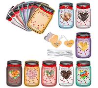 For 48pcs Happy Valentines Day Candy Gift Bags Drift Bottle Greeting