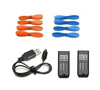 For 4DRC V8 Mini RC Drone for 3.7V 650mAh Battery USB Charger Propeller Props Maple Leaf Blade 4D-V8(Set 01)